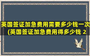 英国签证加急费用需要多少钱一次(英国签证加急费用得多少钱 2019)